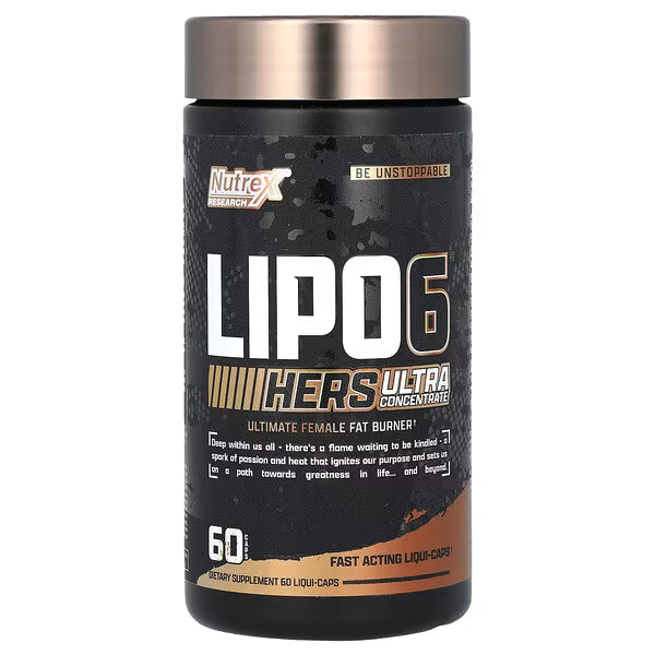 NUTREX - LIPO-6 BLACK POUR FEMME  - 60 caps noir