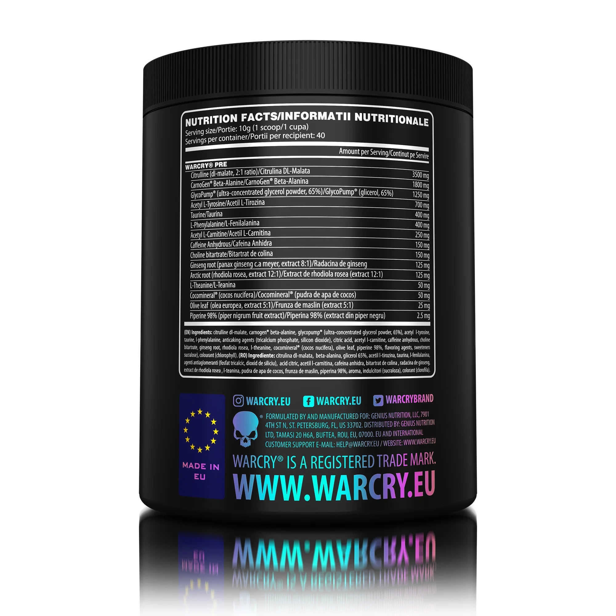 GENIUS NUTRITION - WARCRY PRE - 400g