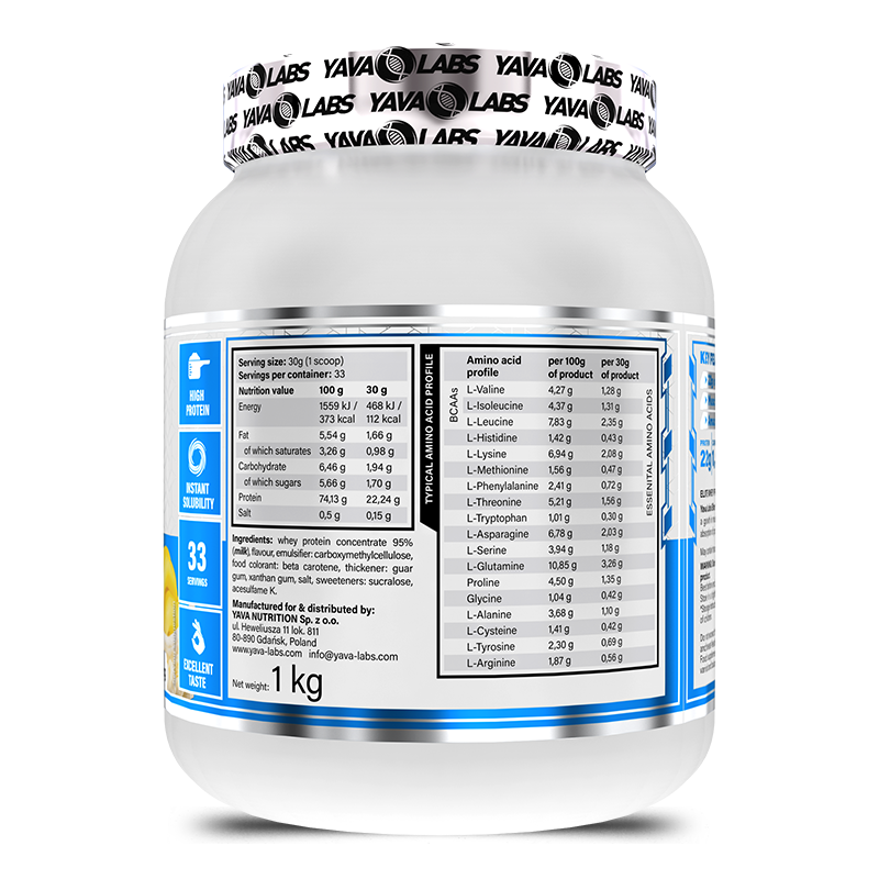 YAVA LABS - ELUTE WHEY PROTEINE - 1 KG