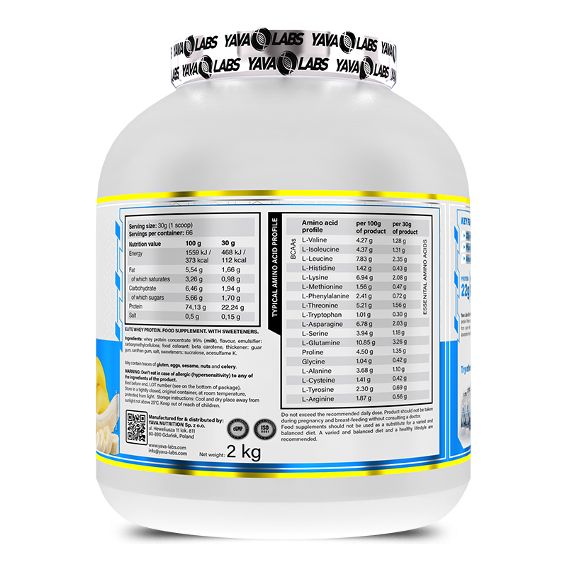 YAVA LABS - ELITE WHEY PROTEINE - 2 KG