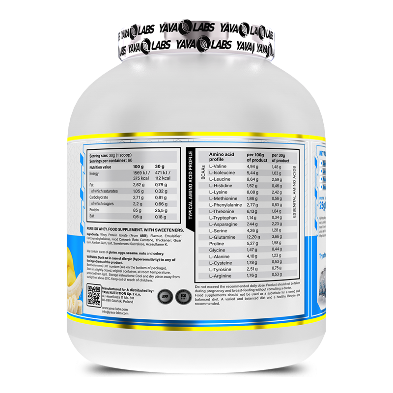 YAVA LABS - PURE ISO WHEY - 2KG